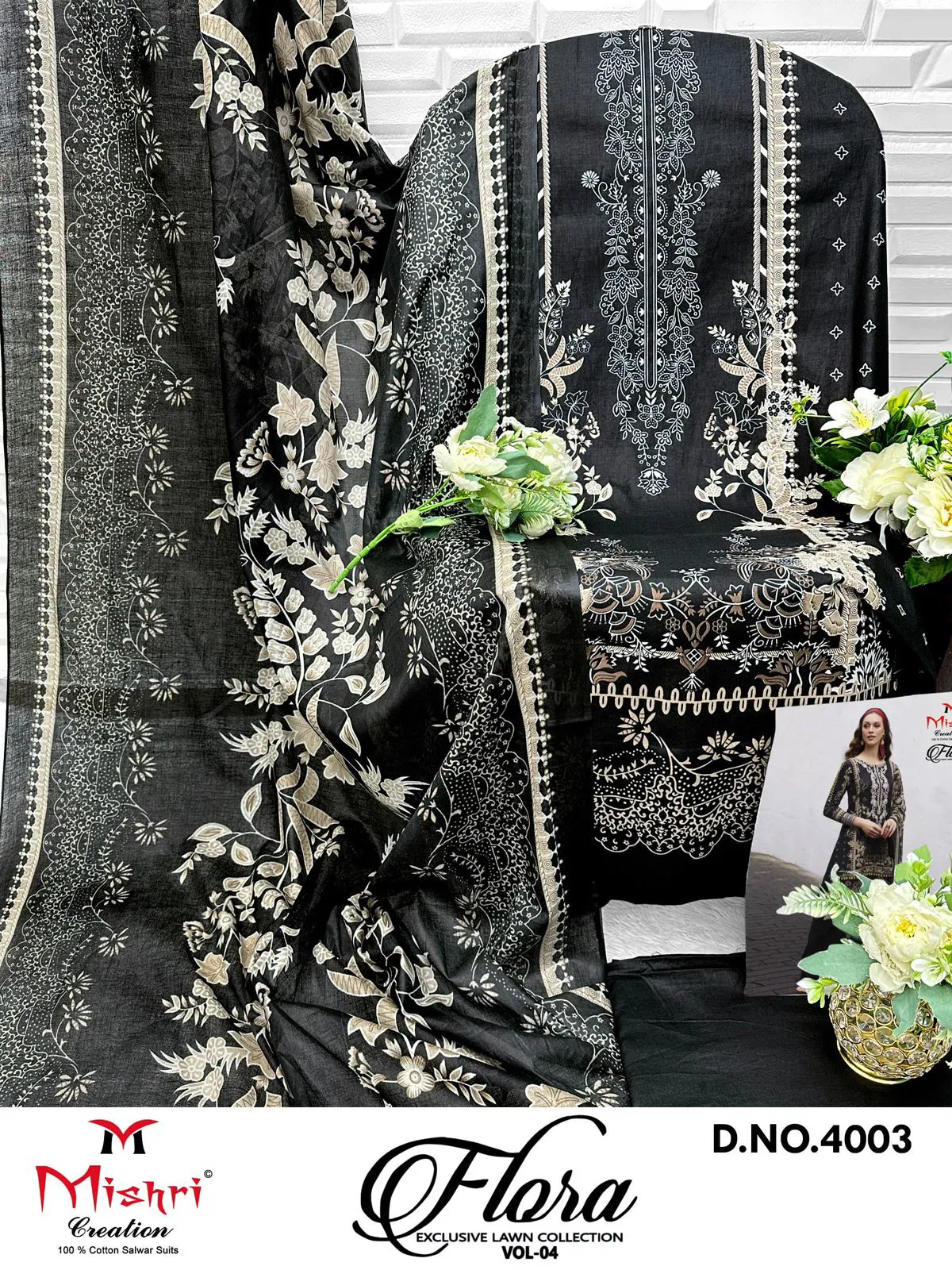 Flora 4 By Mishri Lawn Cotton Printed Wholesale Dress Material Suppliers In Mumbai